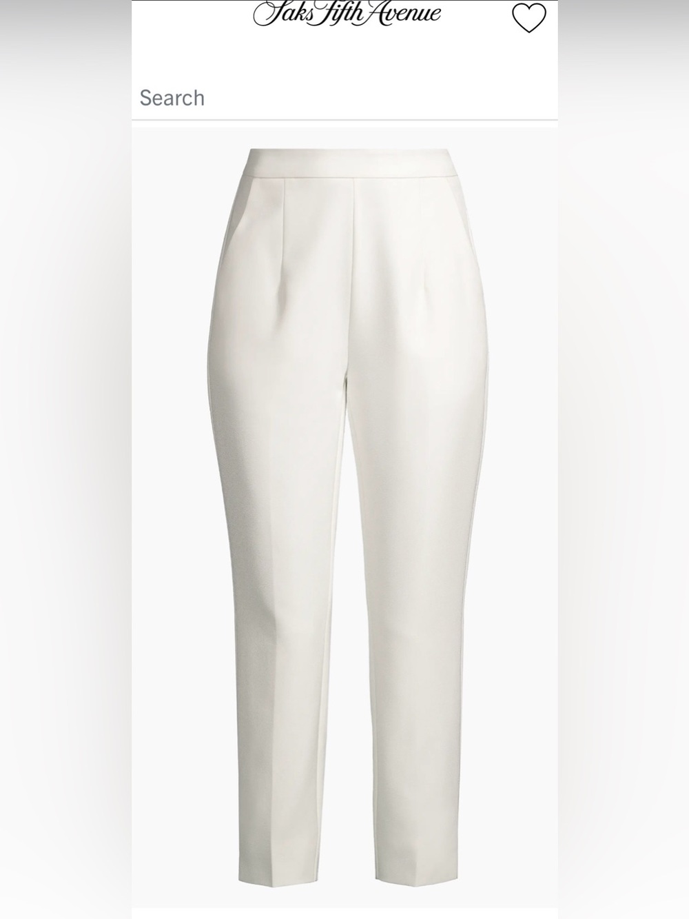 Lavish Alice High-Waist Tapered Trousers  White Size 4 Or 14 #213BM33-WHT